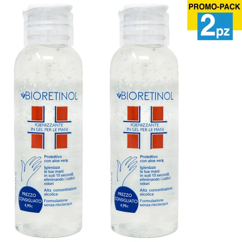 Set 2 Gel Disinfettante Mani con Alcool Disinfetta Igienizzante Protettivo 100ml Reso Gratuito