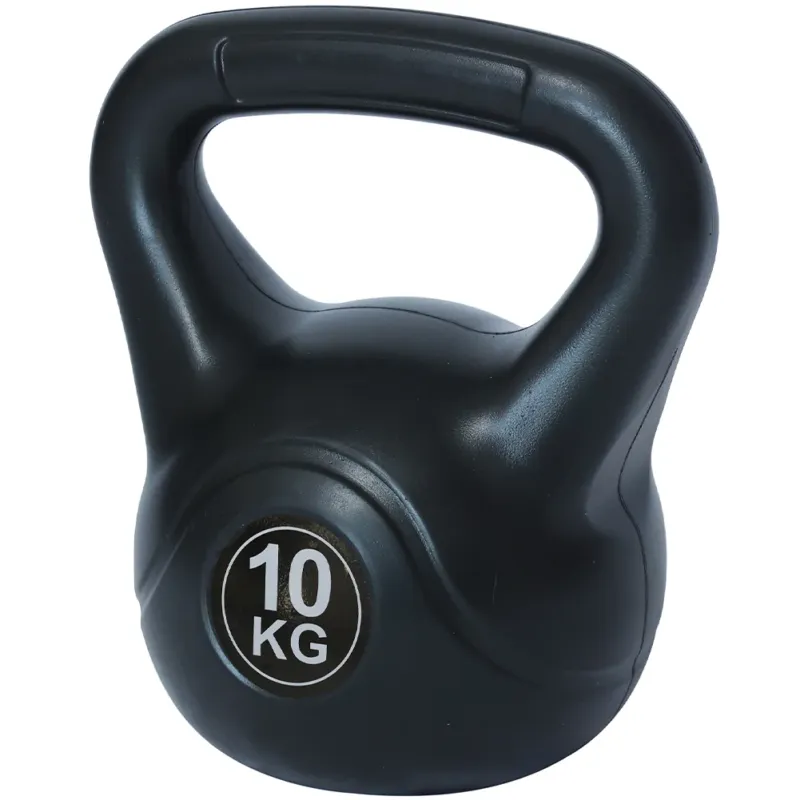Kettlebell 10Kg in PVC con Cemento Manico Antiscivolo Peso per Fitness Palestra Affare