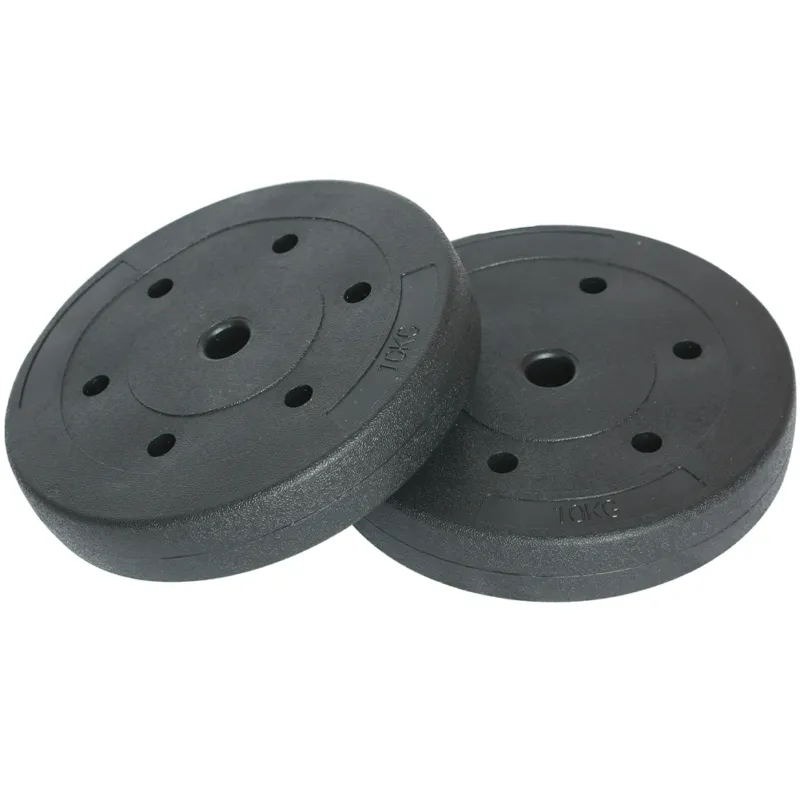 Ultimissimo Modello Set 2 Dischi Pesi per Bilanciere Manubrio 20kg (10 Kg x 2) Plastificati /Cemento