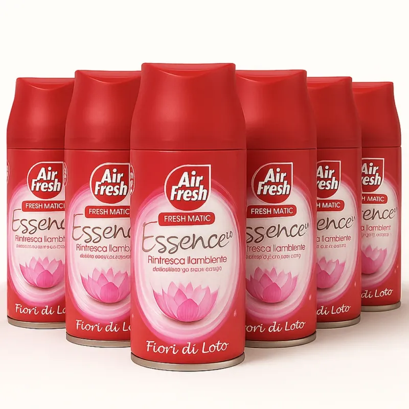 AIR FRESH Deomatic Set 6x250ml Ricarica Spray Profumatore Ambiente Fiore di Loto Ultima Occasione