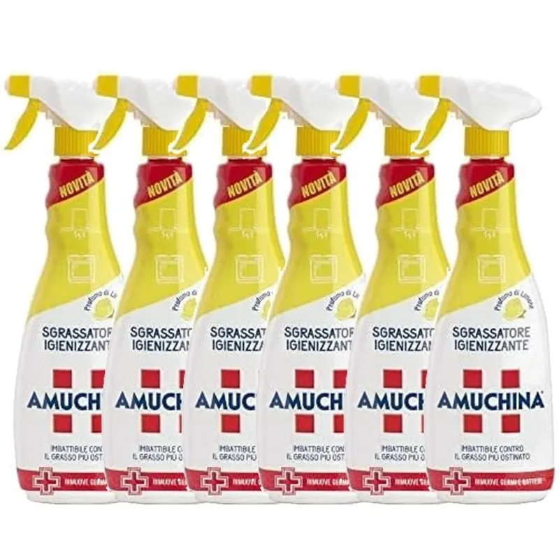 Set 6 Amuchina Sgrassatore Igienizzante Spry 1 x 750 ml Profumo di Limone Compra Oggi Stesso