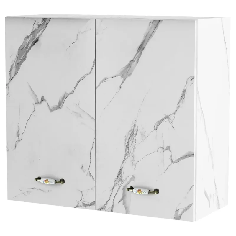 Più Venduto Pensile da Cucina Scolapiatti Sistema Raccogli Gocce Mobile Bianco Effetto Marmo