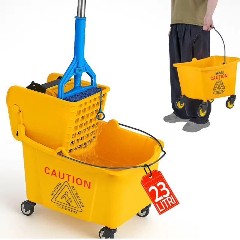 Bestseller Carrello Pulizie Professionale Secchio Lavapavimenti 23 Lt per Mocio con Ruote