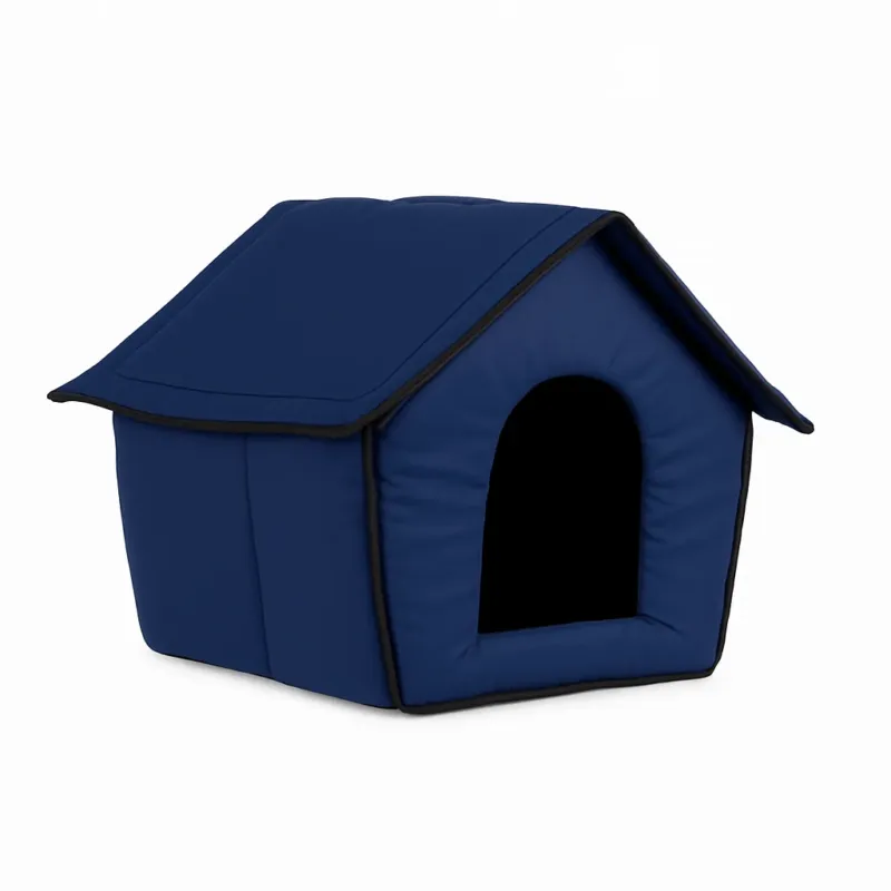 Casetta Pieghevole per Animali Domestici in Tessuto Blu 47x46x40cm Cani e Gatti Promozione