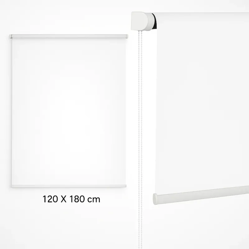 Spedizione Espresso Tenda a Rullo Oscurante da Interno 120x180cm Moderna Facile da montare Bianco