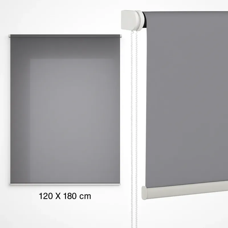 Tenda a Rullo Oscurante da Interno 120x180cm Moderna Facile da montare Grigio Acquista Ora