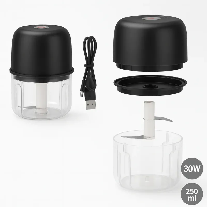 Super Prezzo Mini Frullatore Portatile usb 250ml 30W Ricaricabile In Acciaio Facile da Pulire