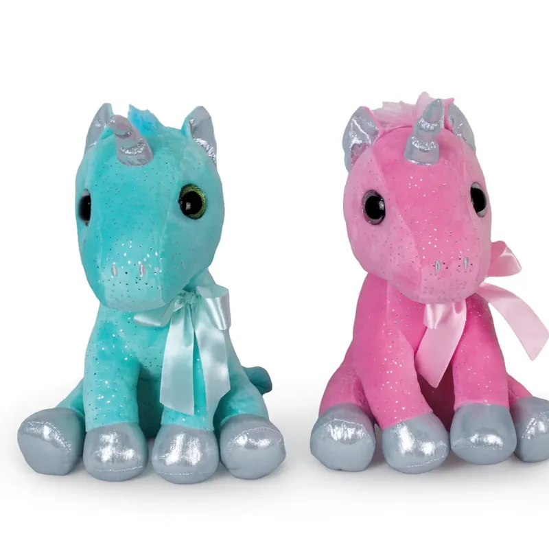 Prezzo Conveniente 2pz Peluche Unicorno Brilla 30cm Morbidi e Colorati Idea Regalo Bambini e Adulti