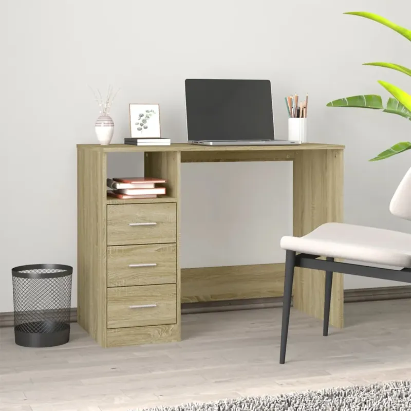 Offerta Limitata Scrivania Cassetti Rovere Sonoma 102x50x76 cm Legno Multistrato