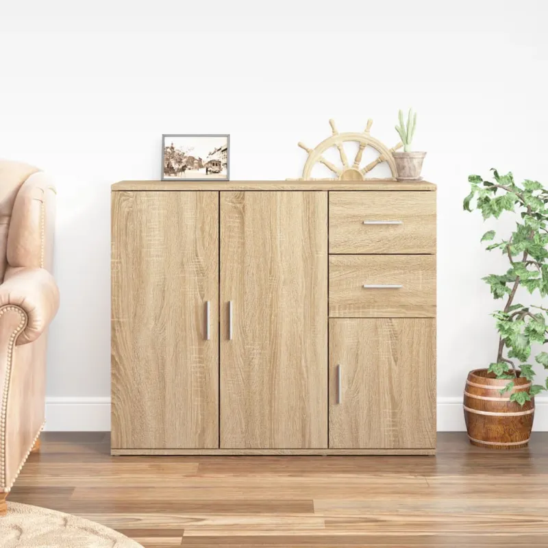 Credenza Rovere Sonoma 91x29,5x75 cm in Legno Multistrato Compra Online