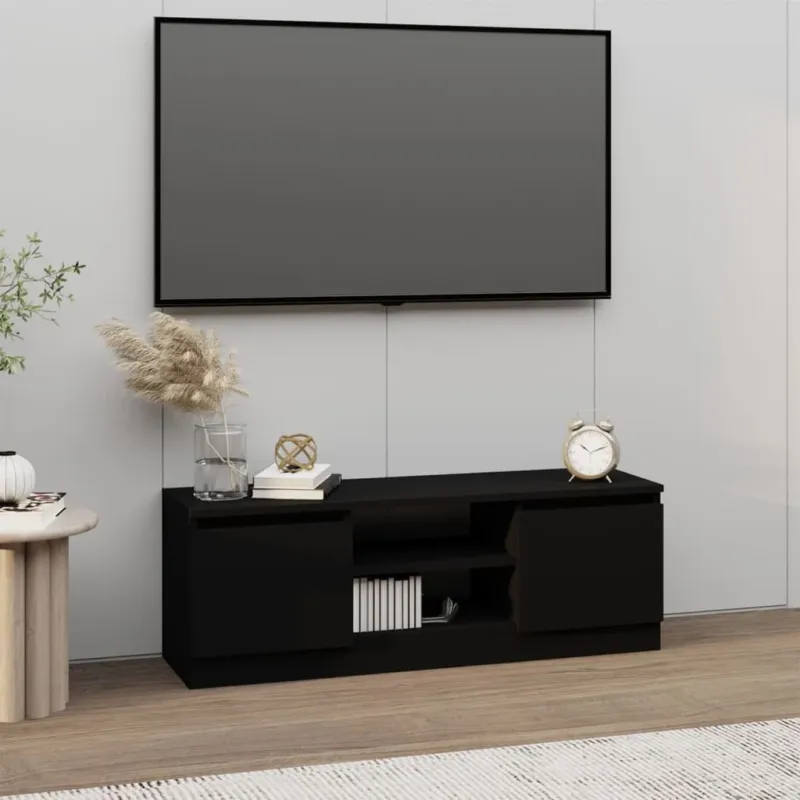Mobile Porta TV con Anta Nero 102x30x36 cm Compra Online