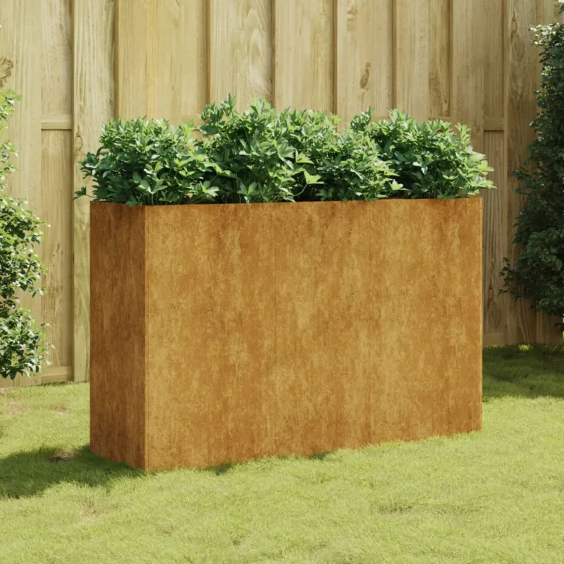 Fioriera Rialzata da Giardino 120x40x80 cm in Acciaio Corten Offerta