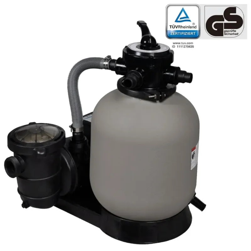 Compra Oggi Stesso Pompa con Filtro a Sabbia 600 W 17000 l/h Pulizia Piscine con Filtro Aggiuntivo