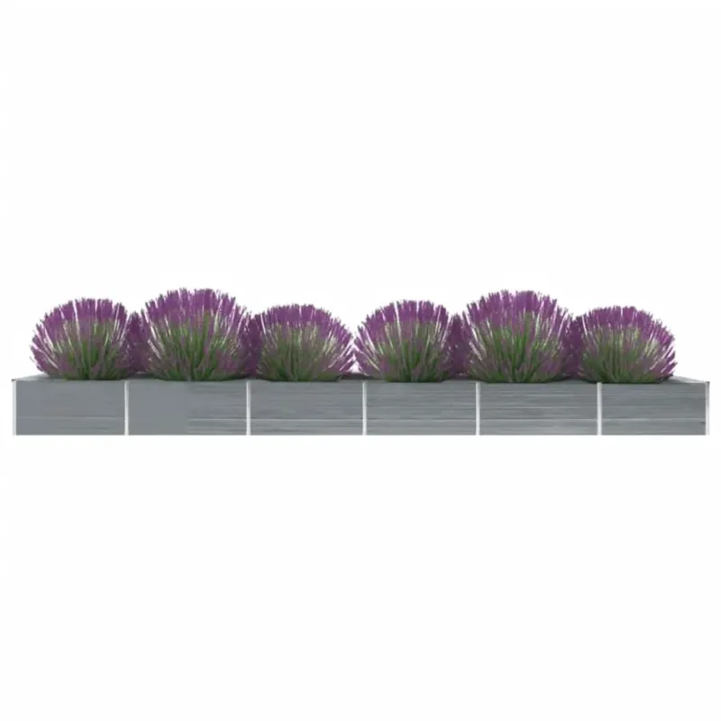 Miglior Prezzo Letto Rialzato Giardino in Acciaio Zincato 600x80x45 cm Grigio