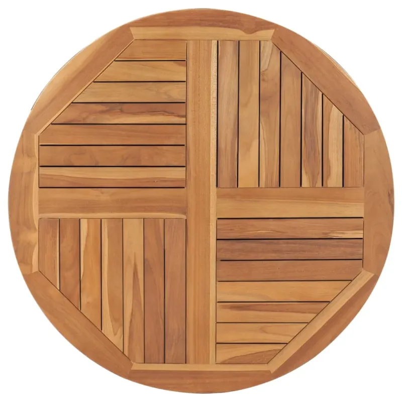 Piano Tavolo in Legno Massello di Teak Rotondo 2,5 cm 90 cm Compra Online