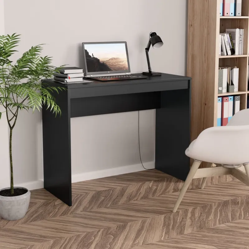 Nuovo Arrivo Scrivania Nera 90x40x72 cm in Legno Multistrato