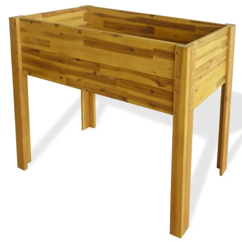 Letto Rialzato da Giardino in Legno Massello di Acacia Offerta Limitata
