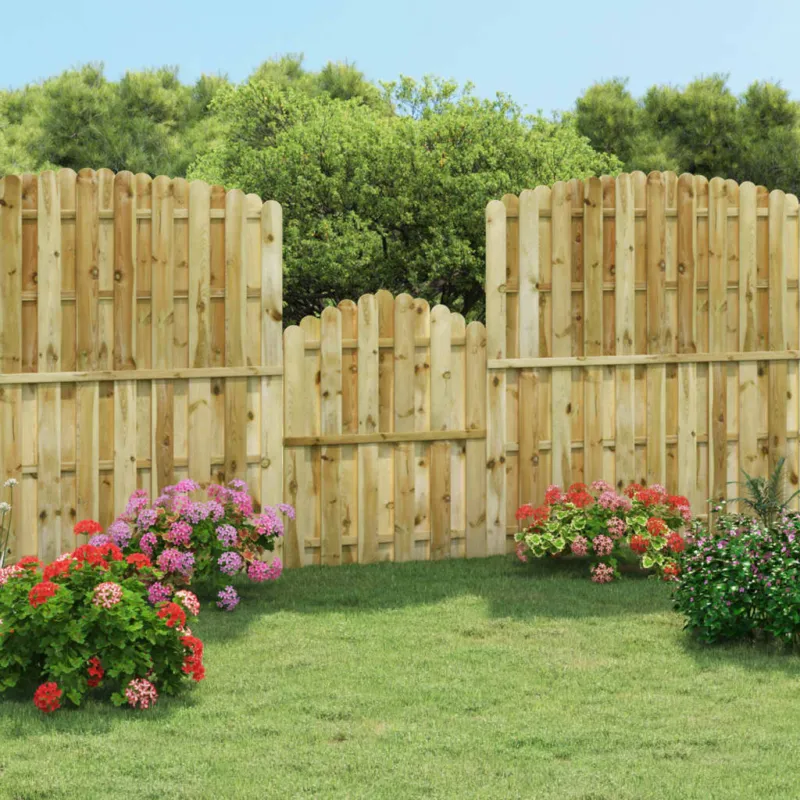 Ultimissimo Modello Cancello da Giardino in Legno di Pino Impregnato 100x125 cm