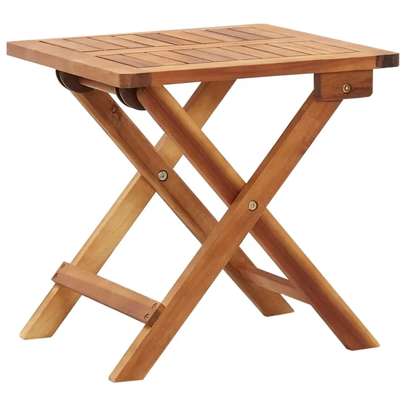 Tavolo da Giardino Pieghevole 40x40x40 cm in Massello d‘Acacia Resistente Promo Stagionale