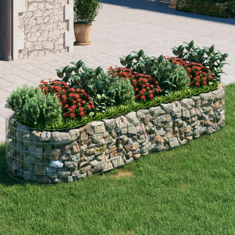 Di Tendenza Gabbione con Letto Rialzato in Ferro Zincato 300x100x50 cm