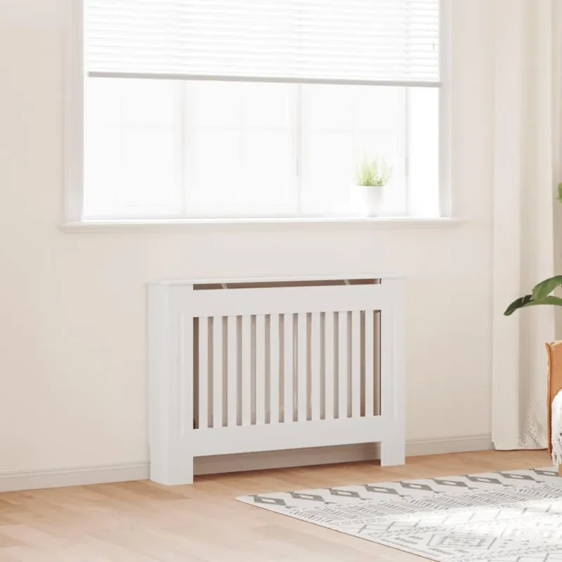 A Buon Prezzo Armadietto Copritermosifone in MDF Bianco 112 cm Design Moderno