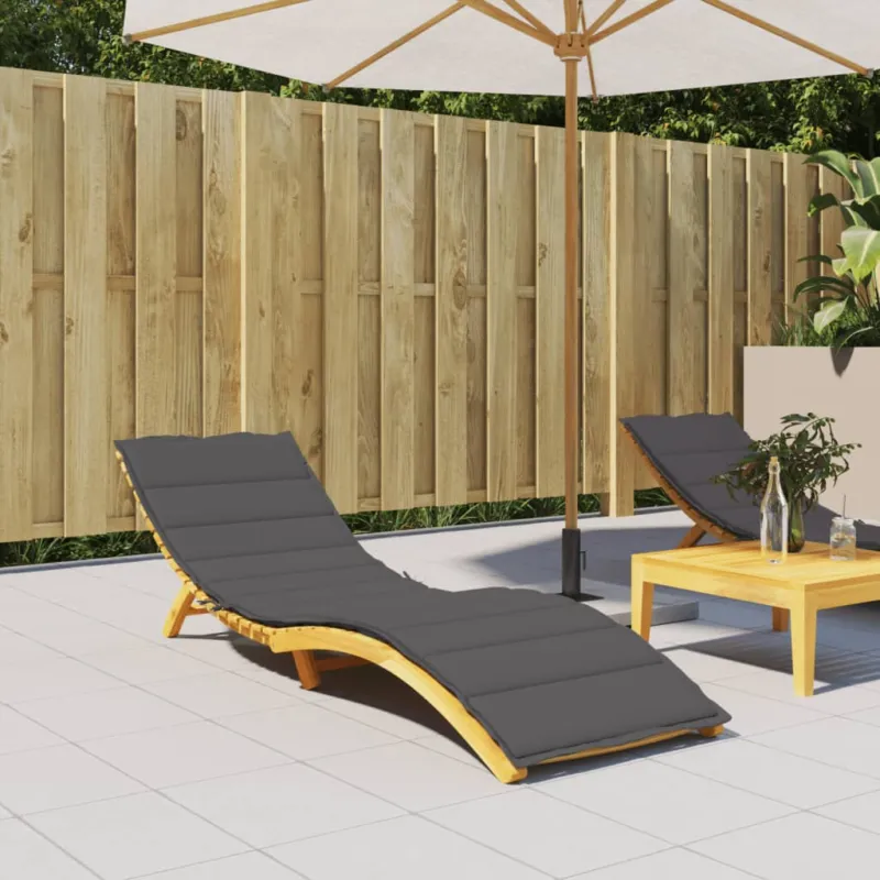 Affare Cuscino per Lettino Antracite 200x50x3 cm in Tessuto Oxford