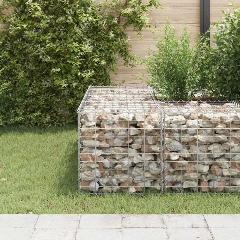 Soddisfatti O Rimborsati Gabbione Letto Rialzato a Cubo in Filo di Acciaio 50x50x50 cm