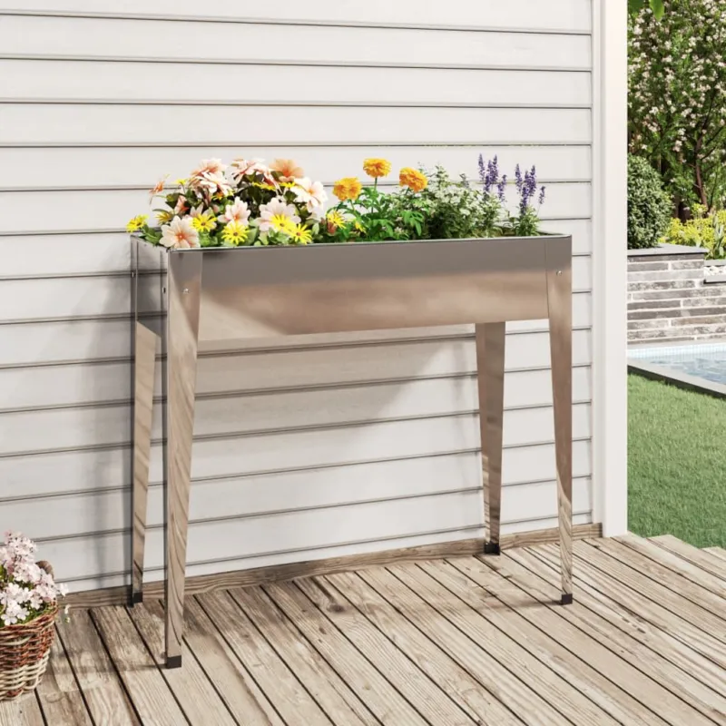 Scelto Dai Clienti Fioriera da Giardino 100,5x40,5x90 cm Acciaio Zincato