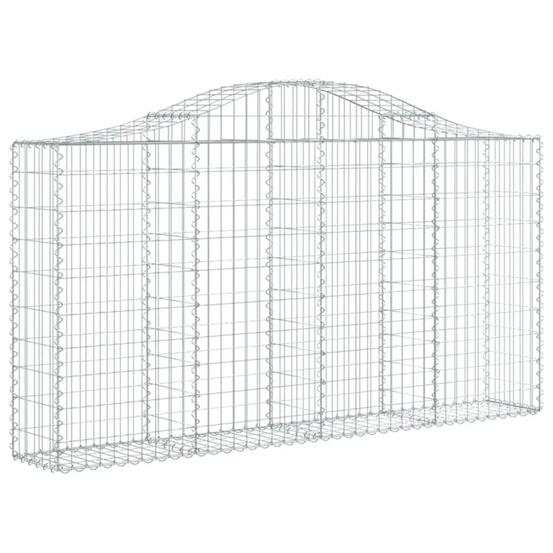 Cesto Gabbione ad Arco 200x30x100/120 cm Ferro Zincato Offerta Limitata