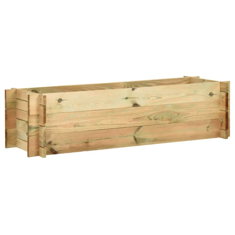 Fioriera Giardino Letto Vegetale in Legno Impregnato Design Semplice 120x40x32cm Promozione Esclusiva
