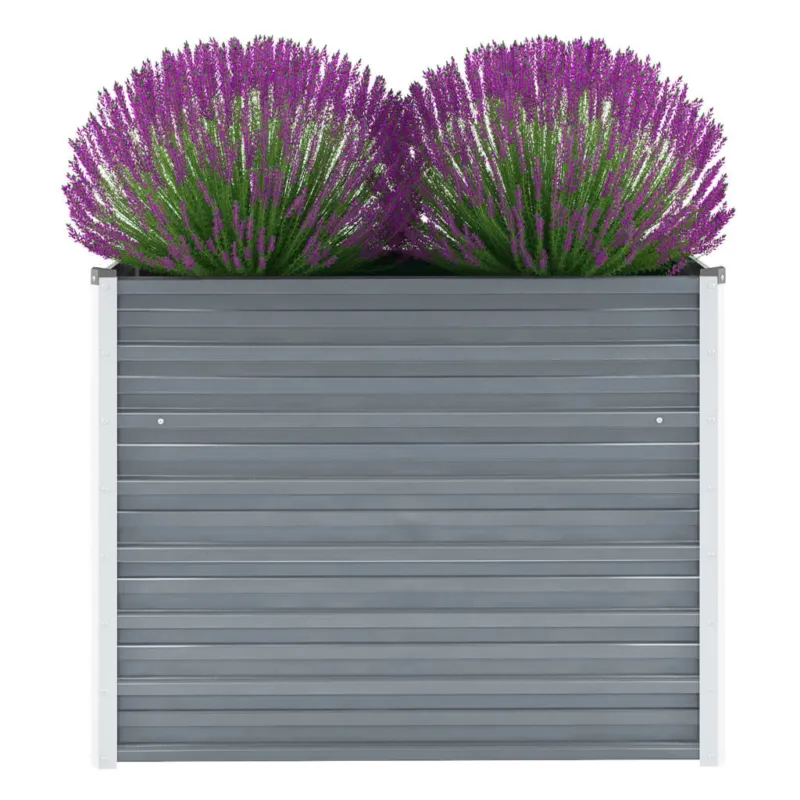 Letto Rialzato Giardino in Acciaio Zincato 100x40x77 cm Grigio Prezzo Conveniente