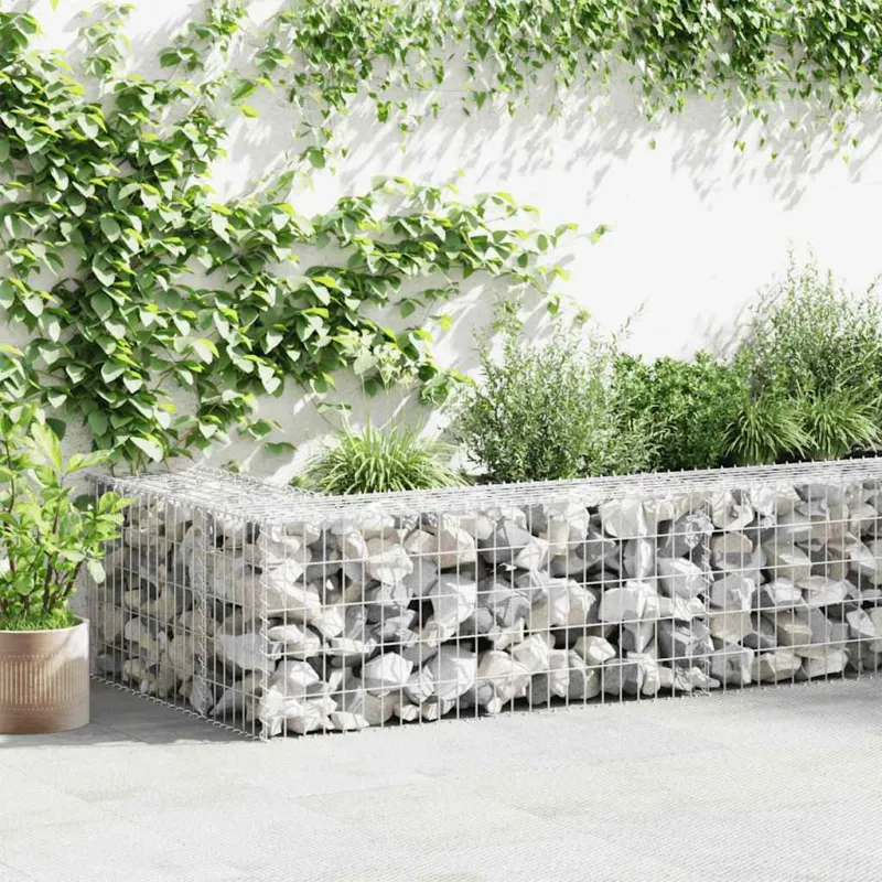 Gabbia in Rete Acciaio Zincato 100x50x50 cm per Giardino Muro Decorativo Sconto