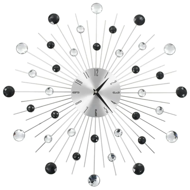 Compra Oggi Stesso Orologio da Parete Movimento al Quarzo Design Elegante Moderno 50cm Argento Nero