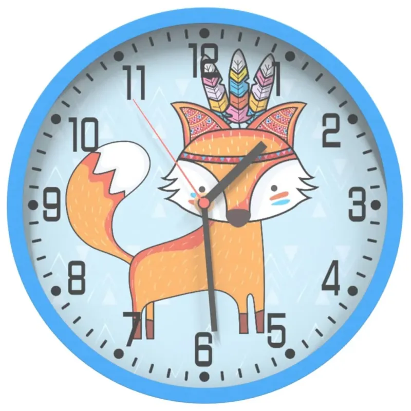 Orologio da Parete Polistirene Vetro 25,5x4cm Design Versatile Blu con Disegno Ultimissimo Modello