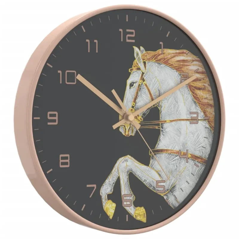 Consegna Rapida Orologio da Parete 29,5 x 4 cm Polistirene e Vetro Design Versatile Oro e Bianco