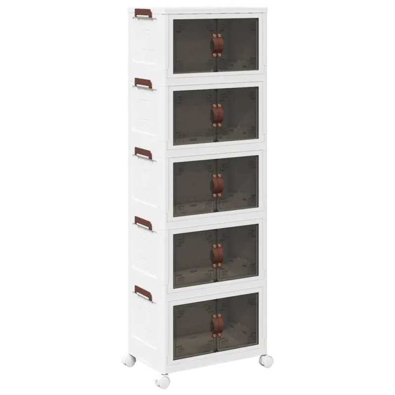 Consegna Rapida Scatola Portaoggetti con Ruote 5 Livelli Design leggero Versatile 48,5x29,5x139cm