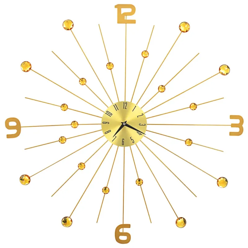 Orologio da Parete in Metallo Resistente 70 cm Design Moderno ed Elegante Oro Soddisfatti O Rimborsati