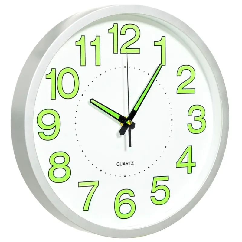 Orologio da Parete in Polipropilene 30 cm Design Luminoso e Moderno Bianco Promo Stagionale