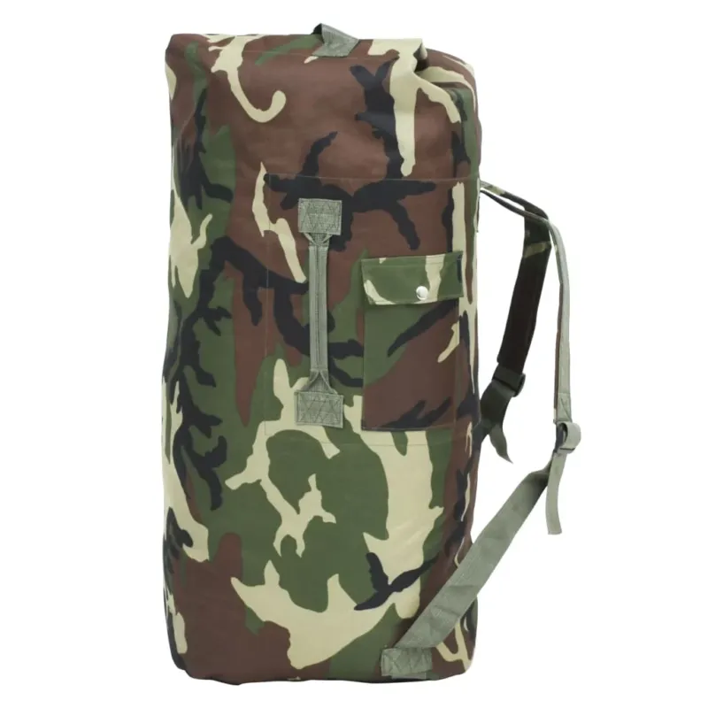 Borsone da Viaggio Stile Militare 85 L Tessuto Oxford Mimetico 30 x 30 x 90 cm Prezzo Basso