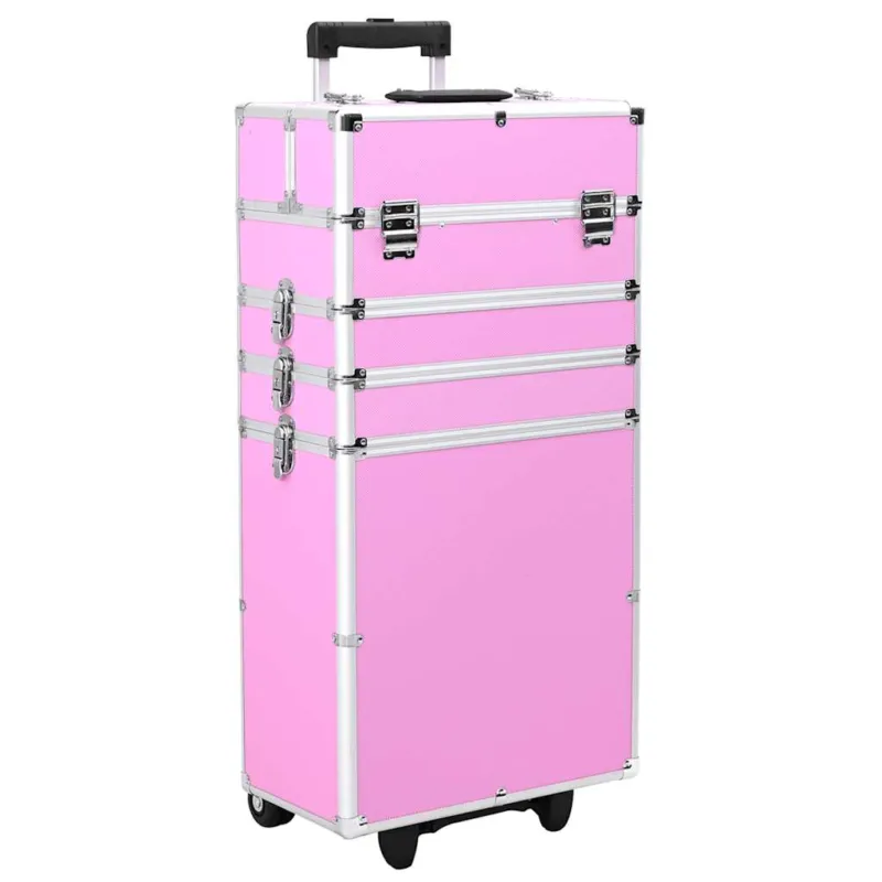 Valigia Trolley Cosmetici Organizza e Proteggi i tuoi Prodotti in Alluminio Rosa Prezzo Ridotto
