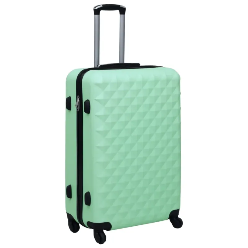 Trolley Custodia Rigida in ABS Chiusura di Sicurezza 4 Ruote Girevoli 360° Verde Spedizione Espresso