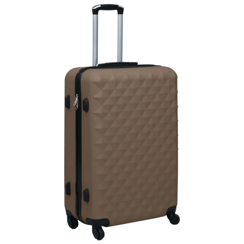 Trolley a Custodia Rigida Chiusura di Sicurezza 4 Ruote Girevoli 360° Marrone Direttamente Dal Produttore