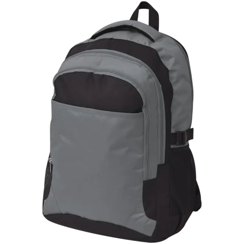 Zaino da Scuola 40 L 33 x 17 x 50 cm Nero e Grigio Popolare