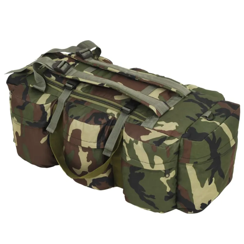 Prezzo Ridotto Borsone da Viaggio Stile Militare 3 in 1 90 L Tessuto Oxford Rivestito Mimetico