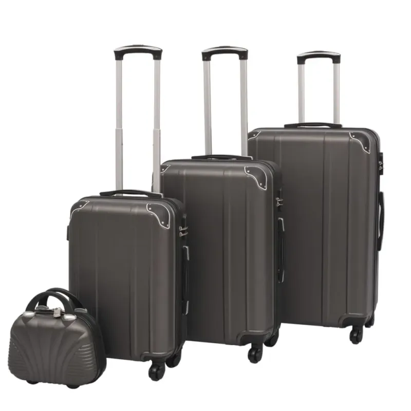 4 Pezzi Set di Trolley Rigidi Ruote girevoli a 360 ° Antracite Più Venduto