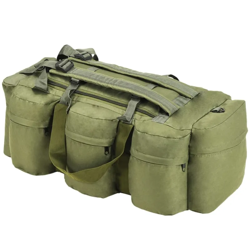 Borsone da Viaggio Stile Militare 3 in 1 90 L Verde Oliva Non Perdere