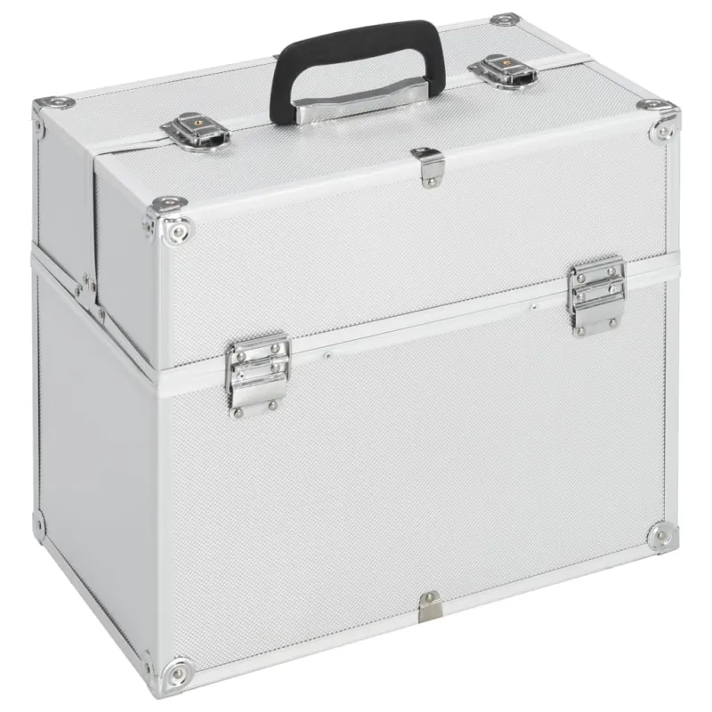 Valigia per Cosmetici 38x23x34 cm Argento in Alluminio Offerta