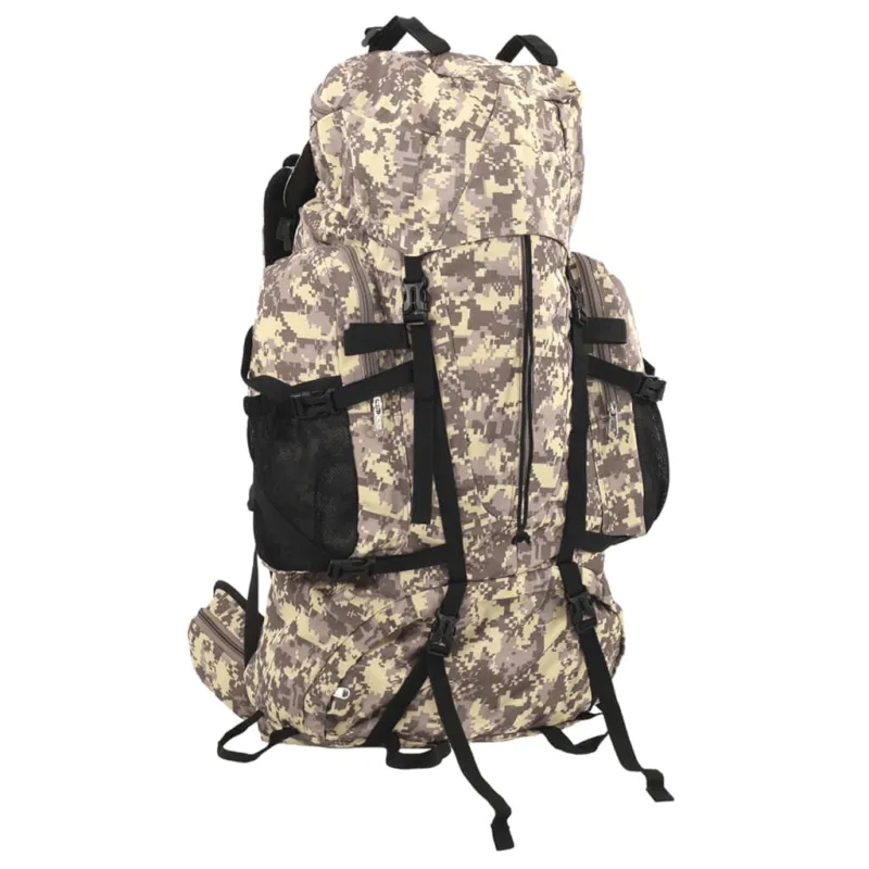 A Buon Prezzo Zaino da Trekking Cammello Mimetico 100 L in Tessuto Oxford Idrorepellente