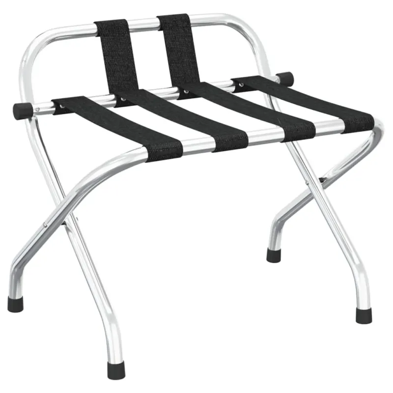 Ultimissimo Modello Portapacchi con Schienale in Acciaio Nero e Argento 56x39x52 cm