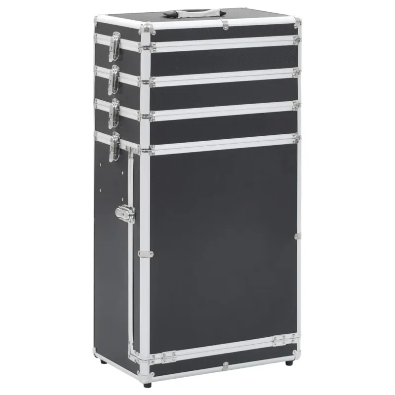 Acquista Ora Valigia Trolley per Cosmetici 37 x 24 x 74 cm in Alluminio Nero